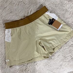 Women's North Face TNF X Short Beige and White Sz large